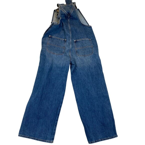 Old Navy Women's Overalls Size 8 Blue Denim Baggy Wide Leg - Picture 2 of 11